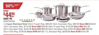 Harris Scarfe Scanpan Impact Stainless Steel 20cm Frypan offer