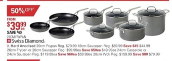 Harris Scarfe Swiss Diamond Hard Anodised 20cm Frypan offer