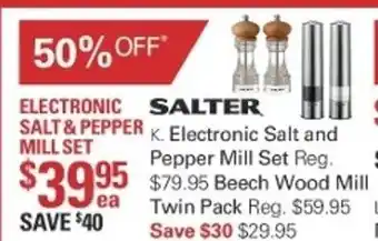 Electronic Salt & Pepper Mill Set