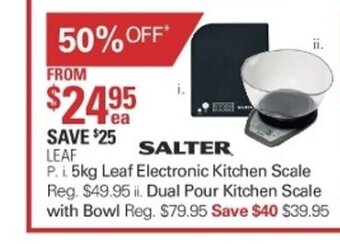 Harris Scarfe Salter 5kg Leaf Electronic Kitchen Scale offer
