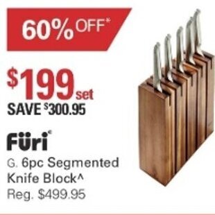 Harris Scarfe Furi 6pc Segmented Knife Block offer