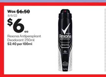 Woolworths Rexona antiperspirant deodorant offer