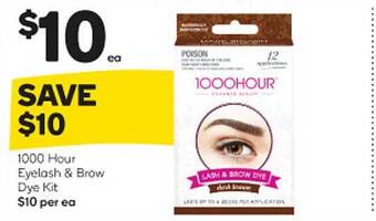 Woolworths 1000 hour eyelash & brow dye kit offer