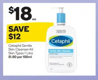 Woolworths Cetaphil gentle skin cleanser all skin types offer