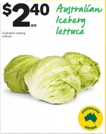 Woolworths Australian iceberg lettuce offer