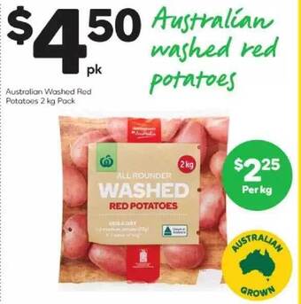 Woolworths Australian washed red potatoes offer
