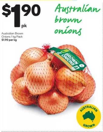Woolworths Australian brown onions offer