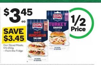Woolworths Don sliced meats offer