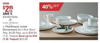Harris Scarfe Casa Domani Pearlesque Loose Dinnerware 9cm Rice Bowl offer