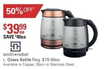 Harris Scarfe Smith+nobel Glass Kettle offer