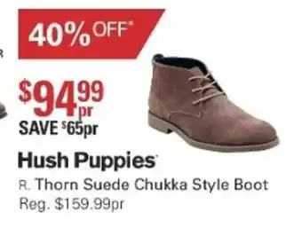 Harris Scarfe Hush Puppies Thorn Suede Chukka Style Boot offer