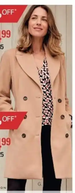 Harris Scarfe Jane Lamerton Camel Longline Coat offer