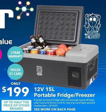 Jaycar Electronics 12v 15l portable fridge freezer offer