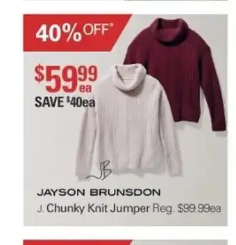 Harris Scarfe Jayson Brunsdon Chunky Knit Jumper offer