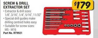 Teng Tools Screw & drill extractor set offer
