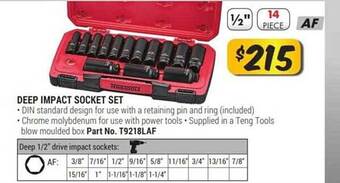 Deep impact socket set