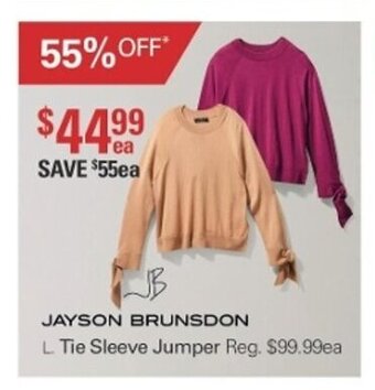 Harris Scarfe Jayson Brunsdon Tie Sleeve Jumper offer