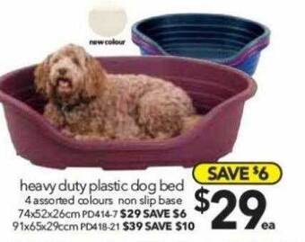 Cheap as Chips Heavy duty plastic dog bed offer