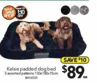 Cheap as Chips Kelsie padded dog bed offer
