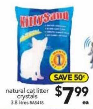 Cheap as Chips Natural cat litter crystals offer