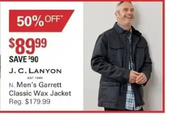 Harris Scarfe J.C Lanyon Men's Garrett Classic Wax Jacket offer