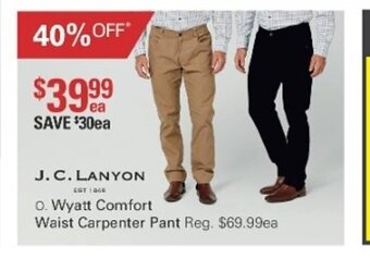Harris Scarfe J.C Lanyon Wyatt Comfort Waist Carpenter Pant offer