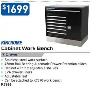 Cabinet work bench