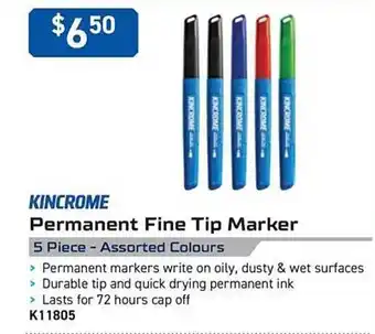 Kincrome Permanent fine tip marker offer