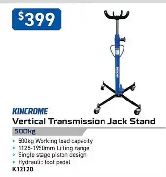 Vertical transmission jack stand
