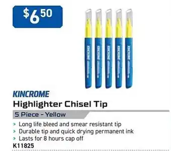 Highlighter chisel tip