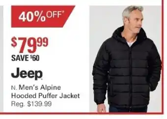 Harris Scarfe Jeep Men's Alphine Hooded Puffer Jacket offer
