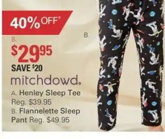 Harris Scarfe Mitchdowd Flannelette Sleep Pant offer
