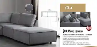 Chrisco Hampers Kelly 4-seater modular sofa with ottoman 7527 offer