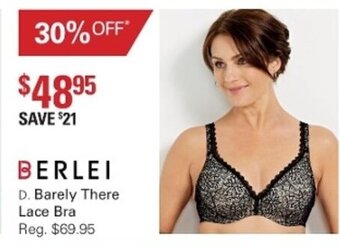 Harris Scarfe Berlei Barely There Lace Bra offer