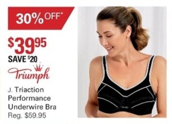 Harris Scarfe Triumph Triaction Performance Underwire Bra offer