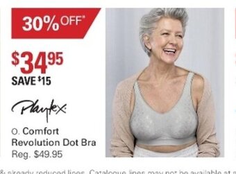 Harris Scarfe Playtex Comfort Revolution Dot Bra offer