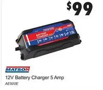 Matson 12v battery charger 5 amp