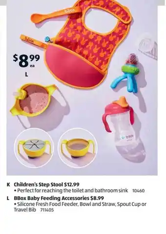 ALDI Children's step stool or bbox baby feeding accessories offer