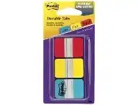 Officeworks Post-it Durable Tabs 25mm Red/Yellow/Blue 3 Pack offer