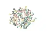 Otto Wooden Pushpin Round 100 Pack Pastel