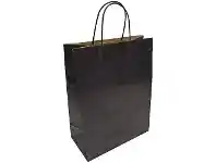 Officeworks Gift Packaging & Accessories Gift Packaging Kraft Carry Bags Medium Black 25 Pack offer
