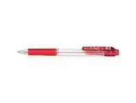Officeworks Pentel E-Ball Retractable Ball Pen 0.7mm Red offer