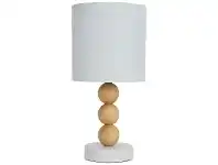 Cara Timber Base Table Lamp, White