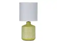 LivingStyles Celia Ceramic Base Table Lamp, Yellow offer