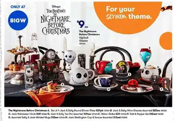 BIG W The nightmare before christmas highball glasses offer