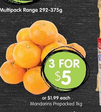 Spudshed Mandarins prepacked offer