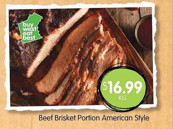 Spudshed Beef brisket portion american style offer