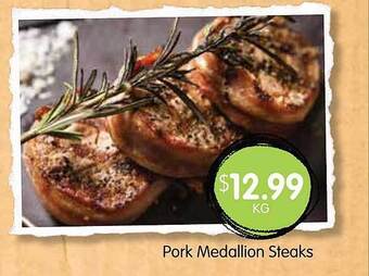 Spudshed Pork medallion steaks offer