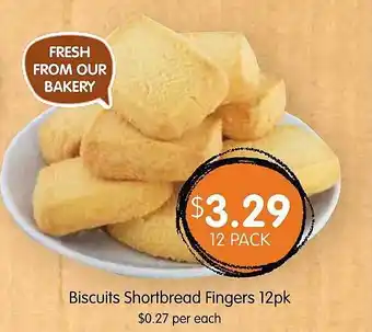 Spudshed Biscuits shortbread fingers offer