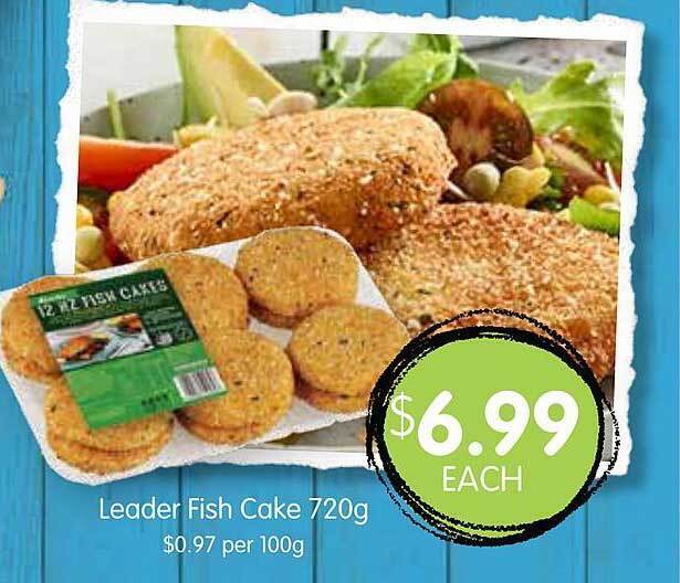Leader fish cake offer at Spudshed